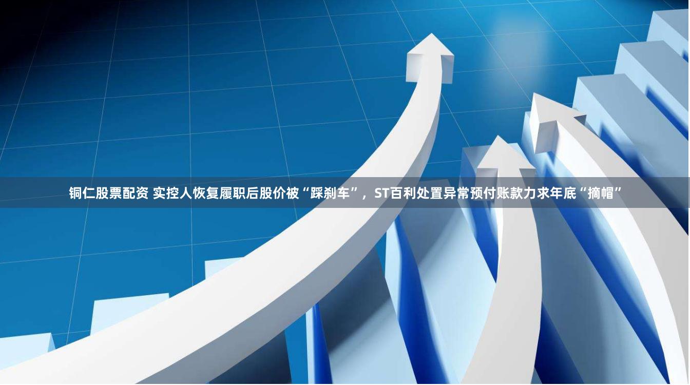 铜仁股票配资 实控人恢复履职后股价被“踩刹车”，ST百利处置异常预付账款力求年底“摘帽”