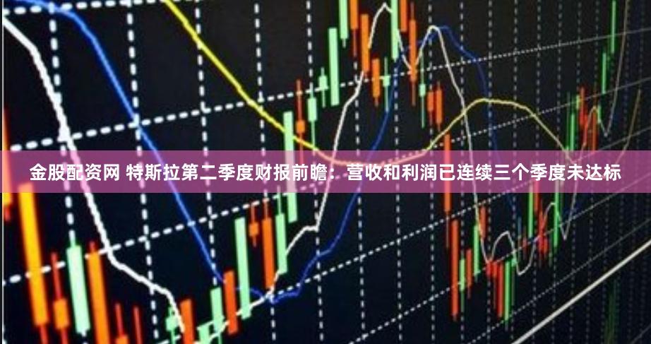 金股配资网 特斯拉第二季度财报前瞻：营收和利润已连续三个季度未达标