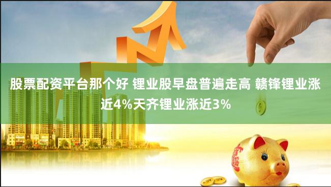 股票配资平台那个好 锂业股早盘普遍走高 赣锋锂业涨近4%天齐锂业涨近3%
